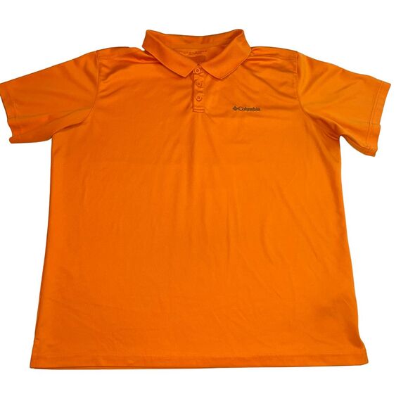 Columbia Polo Mens XL Orange Omni Shade Sun Protection Outdoor Golf Travel Shirt - Picture 1 of 12